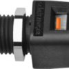 Quick pressure clamp, 12.5 mm, orange, 33 VAC/70 VDC, 16 A, faston plug, nickel-plated, ESD 498 / OR