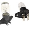 ŻARÓWKA DO MIKROFALÓWKI 230V 20W KONEKTORY KĄTOWE TYP 1