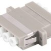 Fiber optic connector, LC socket to LC socket, OM1/OM2, multimode, ceramic, beige, BS07-60044