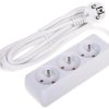 Przedłużacz 3-gniazda PR-3M-3G/W 2.8m