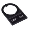 HWAM-212 OFF-ON Black 22mm Switch Nameplate IDEC