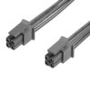 Kabel przewód-płytka, Micro-Fit 3.0, 300 V AC/DC, 8,5 A, raster: 3mm, 600mm, Cyna, Czarny