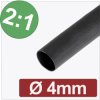 Quadrios 24CA263 Heatshrink Black 4 mm 2 mm 2:1 Shrinkage Sold per metre