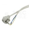 Przewód zasilający SPZ OMY 3x1,0mm2 z wtyczką kątową [2P+Z] Uni-Schuko biały 2m