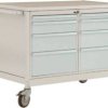 Stół warsztatowy ESD 4 z szufladkami, szer. X gł. X wys. 1135 x 590 x 805 mm Manuflex LW1004.7016