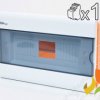 Rozdzielnica podtynkowa 12 modułowa 1x12M drzwi transparentne IP40 SRp-12 (N+PE) 2.3 ELEKTRO-PLAST