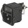 Złącze IEC IEC C14 Montaż panelowy, montaż na śrubę Męski 10A Proste Schurter