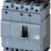 Wyłącznik kompaktowy MCCB, 4-biegunowy, 125A, Stałe, Siemens, 3VA1