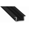 Profil LED typ B czarny 2m 2,02m (do taśm ledowych)