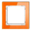 DECO Ramka pojedyncza - efekt szkła (ramka: pomarańczowa spód: biały) pomarańczowy 13-0-DRS-1