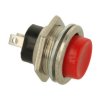 Przełącznik; przyciskowy; PBS26BR; OFF-(ON); czerwony; bez podświetlenia; do lutowania; 2 pozycje; 2A; 250V AC; 16mm; 20mm