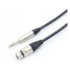 Kabel XLR 5m złącze A: Jack stereo 6,35 mm złącze B: 3-stykowe XLR Czarny Van Damme