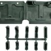 D-Sub connector housing, size: 4 (DC), straight 180°, angled 90°, cable Ø 10.29 mm, thermoplastic, black, 207473-1