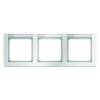 Berker Q.3 Ramka 3-krotna pozioma z polem opisowym mechanizmu śnieżnobiały aksamit 10236099