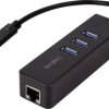 Karta sieciowa LogiLink UA0283 Gigabit 1000 Mb/s - USB 3.0 Typ-C. Adapter Gigabit (1x RJ45) + 3x USB 3.0 typu A.