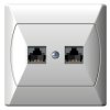 AKCENT Gniazdo komputerowe podwójne kat.5e FOREX biały GPK-2A/F/00 OSPEL