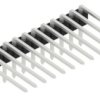 Pin header, 12 pole, pitch 2.54 mm, angled, black, 10056235