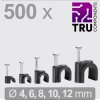 TRU COMPONENTS TC-13448480 Cable clips black 2 to 12 mm Dia range 500 pcs
