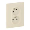 VALENA LIFE Gniazdo pojedyncze z uziemieniem typu monoblok z przesłoną kremowe 753286 LEGRAND