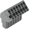 Socket header, 7 pole, pitch 5 mm, angled, gray, 769-107/022-000
