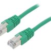 Patch cord F/UTP, Cat 5e, wtyk RJ45 z obu stron, linka, CCA, 0,5m PP22-0.5M/G