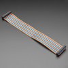Rainbow 34-pin Dual Row IDC Floppy Ribbon Cable - 30cm long