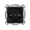 ICON Mechanizm gniazda abonenckiego RTV przelotowego 9dB czarny mat 12IG9P