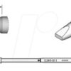 C245811 C245 soldering tip, chisel-shaped, C245811/3.2 x 1.2 mm, straigh