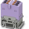Distribution block, push-in connection, 0.14-2.5 mm², 6 pole, 17.5 A, 6 kV, purple, 3002973