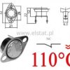 Termostat bimetaliczny 250VAC 10A 110°C pionowy NC