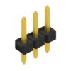 Pin header, 3 pole, pitch 2.54 mm, straight, black, SL LP 1 097 3 G