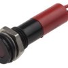 Lampka kontrolna do montażu panelowego 12V dc, czerwona 8mm LED Wyprowadzenia RS PRO