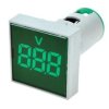 Woltomierz panelowy LED 20V-500V, zielony, 32x32mm