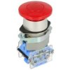 Przełącznik; bezpieczeństwa; przyciskowy; LAS0-A1Y-11M/R; ON-(OFF)+OFF-(ON); grzybkowy; 2 tory; czerwony; bez podświetlenia; mon