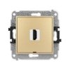 ICON Mechanizm gniazda pojedynczego HDMI 2.0, bez pola opisowego złoty 29IHDMIBO-3