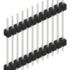 Pin header, 12 pole, pitch 2.54 mm, straight, black, 10056768