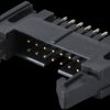 Pin connector, 14-pin, with interlock, straight
