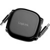 LogiLink CU0500 USB-C 2.0 Cable, USB-C to USB-C, 1.0m, Black, Unscrewable Plug