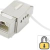 Moduł RJ45 z funkcją blokowania Keystone CAT 6a Renkforce KSV10