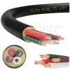 Kabel samochodowy YLYs 4x0,75mm2 czarny 24V zewnętrzny przyczepowy linka Elektrokabel