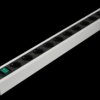 300.005 Power strip, 12 x Type F - CEE 7/3, grey- black
