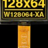 EA W128064-XALG Graphic OLED, 2.42 inch, 60.5x37.0mm, 128x64 dot, yellow