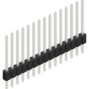 Pin header, 15 pole, pitch 1.27 mm, straight, black, 10060150