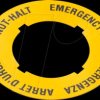 5.76.204.101/0400 Adhesive label yellow, round 22.3 / 60 mm, inscription 1 x 