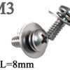 Śruba M3x8mm (+) i podkładka x2 walcowy ( zestaw )