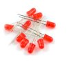 10szt. DIODA LED 3mm CZERWONA MATOWA 3V