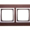 Simon 54 Nature Ramka Podwójna Drewno Srebrne Wenge Drn2/84