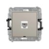 MINI Mechanizm gniazda komputerowego pojedynczego 1xRJ45, kat. 6, 8-stykowy, bez pola opisowego taupe 60MGKBO-3