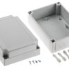 Obudowa ABS szerokość zew. 130 mm długość zew. 180 mm wys. zew. 100 mm Fibox IP67 Szary