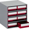 Treston 0840-5 produkt uniwersalny Szafka z szufladami do sztaplowania (S x W x G) 400 x 395 x 400 mm szary błyszczący,